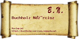 Buchholz Nárcisz névjegykártya